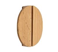 2 Pieces Wooden Handle Drawer Pulls Half Circle Cabinet Knobs Decorative Semi Circle Door Knobs Cupboard Handle Door Levers for Wardrobe,Book Cabinet,with Screws (Oak)