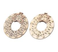2 Pieces Wooden Melody Tools, Music Round Wooden Tools, Learning Music Five-Point Circle, Convenient Wooden Melody Ornaments, Guitar Accessories