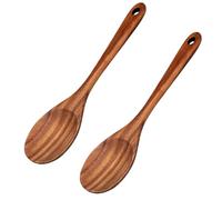 2 Pieces Wooden Spoon for Cooking,31.2×7cm Long Handle Wooden Spoons,Heat-Resistant Woods Table Spoon for Cooking,Easy to Clean,Wooden Serving Spoon for Stirring, Serving Soups and Kitchen Utensils