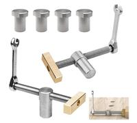 2 Pieces Woodworking Bench Hooks 19 mm Table Work Bench Clamp Holder Work Bench Clamp Stainless Steel Table Planer Stop Bench Dog Clamp Support Clamp 19mm for Planer Bench