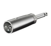 2 Pieces XLR Adapter 3-Pin XLR Plug > 6.35mm Mono Plug