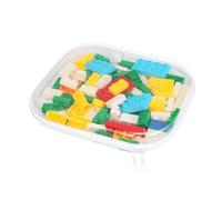 2 pieces Zippered Hard Pouch, Clear Hard Shell Zipper Case, Clear Plastic Storage Box Containers Small Toiletry Bag for Small Items, Toys, Building Blocks, Puzzles, Cosmetics & Stationery (Medium)