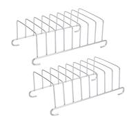 2 PiecesToast Rack, 8 Slots Stainless Steel Toast Rack, Bread Support Bracket, Bread Holder Napkin Stand for Kitchen