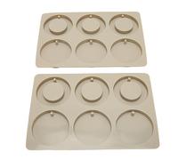 2 Piezas de Silicona 6 Anillos de Círculos Cera de Bricolaje para Hacer Velas Fabricación de Jabón Manualidades de Yeso Durable Flexible Fácil Liberación Antiadherente Silicona