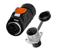 2 Pin 100Amp Trolling Motor Plug Receptacle Set, 2 Prong Waterproof 12V/24V/36V/48V Plug for Down Rigger Trolling System