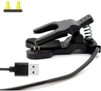 2-Pin 3mm Black Clip Type Charging Cable USB Charger Adaptor Mobile Phone Mains Chargers For Child Smart Watch Wristbands USB Port Compatibility Backup Chargers