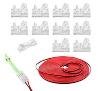 2 Pin 8mm LED Strip Connectors with 5m Wire Cable - Solderless LED Strip Light Connectors for 8mm Single-Colour LED Strip Lights, Quick Clip led connectors for Under-Cabinet, TV Backlight, Camper Van