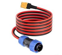 2-Pin Aviation Plug Cable for XT60 Socket, 3FT/6FT Extension Cable with Screw Lock, Waterproof IP68 for Portable Power Station AC200MAX AC200P AC300 AC500 EP500 Pro (3FT)