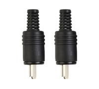 2 Pin DIN Hi-Fi Speaker Cable Audio Connector with Screw Connections, Nickel Plated, 220V Rated Voltage, Plastic Shell, for Audio Equipment, Black