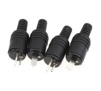 kenable 2 Pin DIN Male Plug Speaker Connector Screw Terminals for HiFi and Loudspeakers No Soldering Required 4 Pack