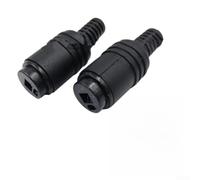 2 Pin DIN Speaker Socket Female Pair - Screw Terminal HiFi Audio Connector for Retro Systems - Black Plastic Body 2pcs