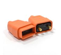 2 Pin Heavy Duty Rubber 10 Amp In Line Coupler Connector Orange