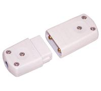 2 Pin In-line Connector, White