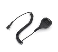 2 Pin K Plug Handheld Speaker Mic Microphone for Baofeng UV-5R BF-888S Quansheng UV-5RPLUS UV-K6 UV-K58 Radio Walkie-Talkie Speaker Microphone Black