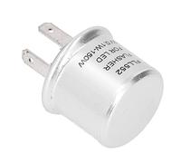 2 Pin LED Flasher Relay Long Life Span Aluminum Cover for Turn Signal Light Flasher 12V, Main Application for Common Light Bulbs, Suitable for Most Cars