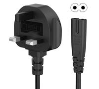 2 Pin Mains Power Lead Fig Figure 8 Cable Compatible with PS5 PS4 Xbox Samsung Toshiba Panasonic JVC Philips LG Sharp Sony TV Canon Pixma HP Brother Printer Asus Toshiba Laptop Charger1.8m (Black)