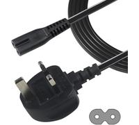 2 Pin Mains Power Lead Fig Figure 8 UK Power Cable Compatible with PS5 PS4 Xbox Samsung LG HP Canon Sony Pixma Sharp JVC Asus Toshiba - Printers TV etc. UK Plug(3 Meter Cable)