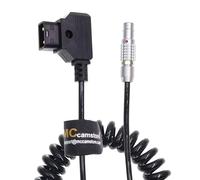2 Pin Male to D-tap Coiled Power Cable Compatible with Anton Bauer Teradek Bond Pyxis Z Cam ARRI RED Komodo DJI-Ronin TILTA Paralinx Preston Transvideo Offhollywood Switronix Panasonic