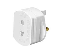 2 Pin Shaver Adapter Plug - Converts 2-Pin Bathroom Plug to UK 3-Pin Socket - BS 1363 Compliant - Ideal for Electric Shavers & Toothbrushes