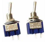 2 Pin SPST ON-OFF 2 Position 6A 250VAC Tiny Small Toggle Switches MTS-101(20PCS)
