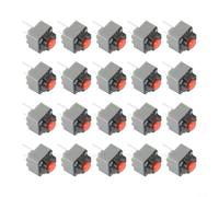 2 Pin Tactile Switch 20Pcs Silent Touch Sensitive Microswitch 6.2x6.2x7.3mm Push Button Switch For Home Appliance Circuit Board Logic Control Module Electronic Repair Parts