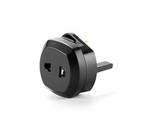 2-Pin to 3-Pin Shaver Adapter 1A Fused Plug converter for Shavers and Electric Toothbrush Black