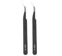 2 pinzas de precisión antiestáticas ESD15, pinzas curvas de Acero inoxidable, herramientas de mantenimiento para reparación de electrónica, reparación de gafas de reloj
