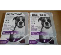 2 Pipettes Frontline Spot On Large Dog Flea Treatment, Tick & Lice 20-40Kg