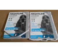 2 Pipettes Frontline Spot On Medium Dog Flea Treatment, Tick & Lice 10-20Kg