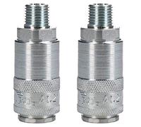 2 PK Air Line Hose Fittings Female Quick Release Fitting ONE Touch 1/4