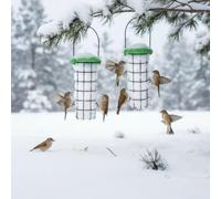 2 pk Hummingbird Nesters, Nesting Fiber Bird Nesting Material in Metal Cage - Unique Birds Lover Watcher Gift, Outdoor Garden Ornament, Refillable,Design for Bird Lovers