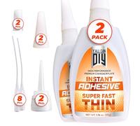 2 Pk X 1.76 Oz. (50g) CA Glue - Medium Thin 300 CPS Viscosity Cyanoacrylate Glue for Woodworking - Model Car Glue, Strong Bonds in Model Airplane, Wood Projects. Fast Drying, Instant Wood Glue
