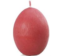 2 Plain Red Egg Shape Candle in Rustic Textured Effect
