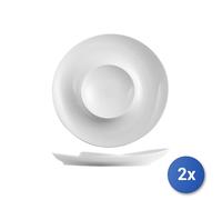 2 Plates Selection Hotelware In White Porcelain 26x26x3.8H