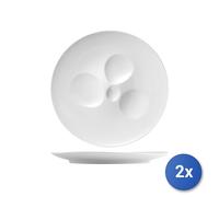 2 Plates Selection Hotelware In White Porcelain 30.8x3H cm