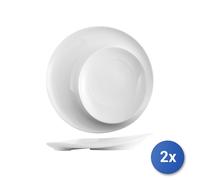 2 Plates Selection Hotelware In White Porcelain 30.8x4.5H