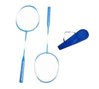 2 Player Badminton Rackets Set - Sturdy Aluminium Frame Rackets - Shock Absorbing Grip Handles | Adult Sports Equipment, Shorts Game