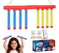 2 Player Catching Sticks Game, Adjustable 3 Speed Reaction Drop Sticks Game,Drop Reaction Games,Hand Speed Challenge Games,Reflex Ga-me for Kids Adults Families (Yellow, Blue)