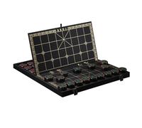 2 Player Chinese Chess Strategy Board Games Travel Board Game Set With Ebony Pieces And Foldable Chessboard(5.8cm/2.3in)