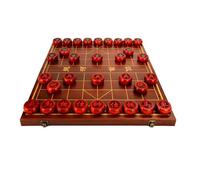 2 Player Chinese Chess Strategy Board Games Travel Board Game Set With Rosewood Pieces And Foldable Chessboard(4.8cm/1.9in)