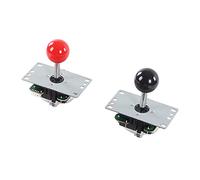 2 Player DIY Kit with USB Computer Joystick Circuit Board Gamepad 30 Cassette Buttons Red Black