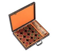 2 Player Rosewood Chinese Chess Set - Xiangqi Strategy Board Game with Gift Box & Leather Board for Travel (5.8cm/2.3in)