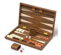 2 players Backgammon Set,Folding Classic Backgammon Sets for Adults and Kids-15 Inch Portable Board Game,Tactical Board Game Ideas Two Versus Puzzle Game