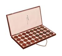 2 Players Chinese Chess Game Set Portable Xiangqi With Foldable Board Tabletop Strategy Board Game(Rosewood,5.8cm/2.3in)