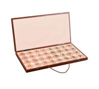 2 Players Portable Chinese Chess Set with Foldable Board, Tabletop Strategy Game for Indoor and Outdoor Use