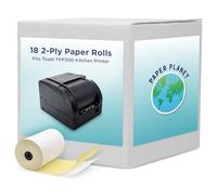 2-Ply White/Yellow Carbonless Paper for Toast Kitchen Printer by Paper Planet | 18 Rolls | TKP300 SNBC BTP-M300