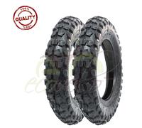 2 Pneumatici Cross 100/90-10 Scooter Mini Moto Minicross Tassellati 6PR TT Tyres
