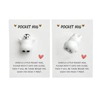 2 Pocket Hugs, Penguin And Seal Pocket Hug Cards, Heartwarming Gifts For Friends And Lovers, Pocket Hug For Encouragement And Emotional Support, Ideal For Long Distance Relationships And Special Occas