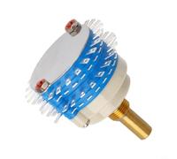 2 Pole 24 Step Rotary Attenuator Potentiometer, 2×24 Position Volume Control Switch, 6mm Shaft, Make-Before-Break Structure, Blue Casing For DIY Audio Circuit Building