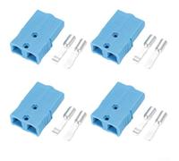 2-Pole 75A High Current Terminal Connector for New Projects EV Charging Station for battery PC Housing 600V Rated(Blue)